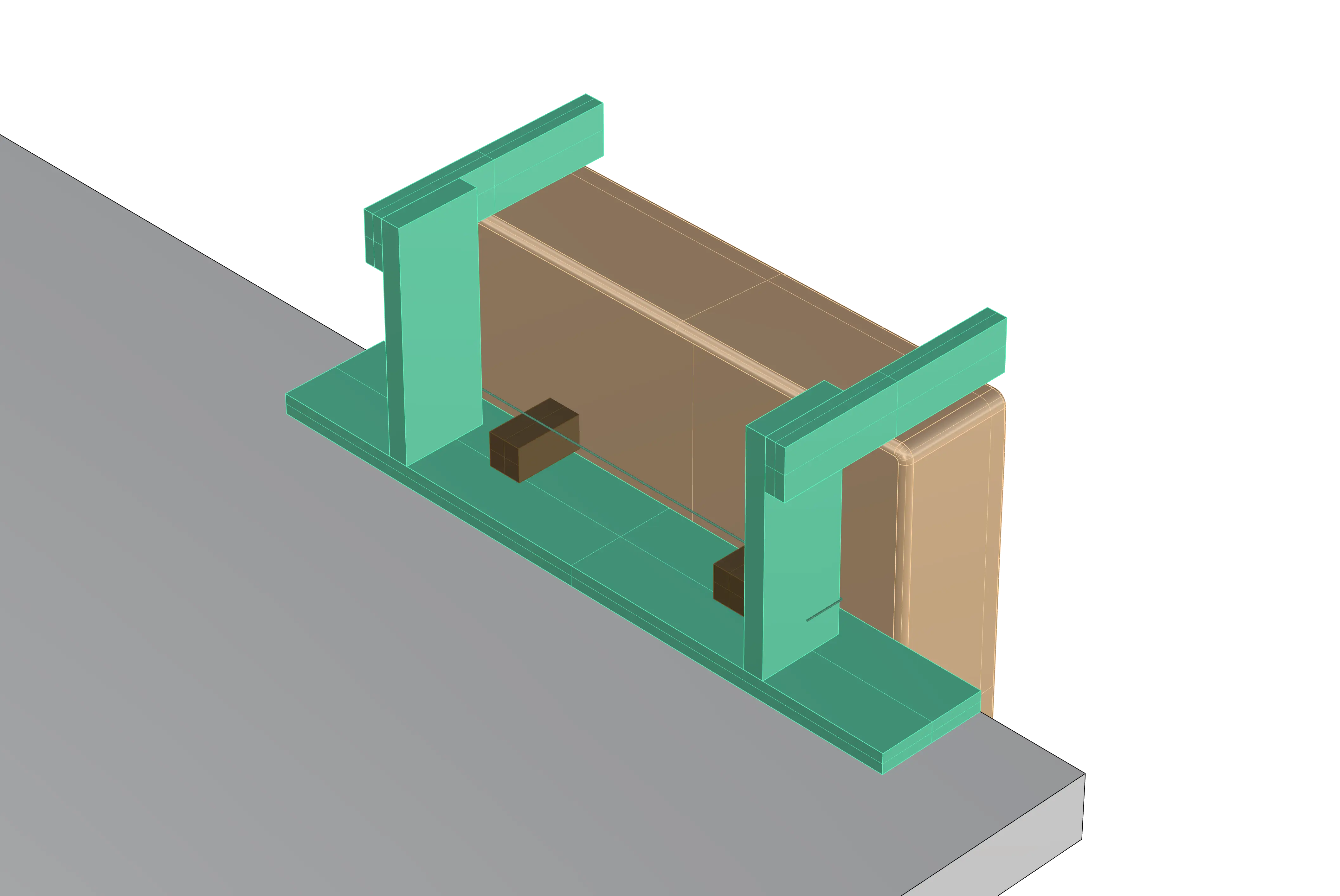 Bohrung des Ankers mithilfe einer Bohrschablone a